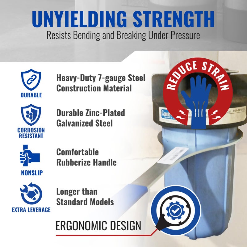 Superb Wrench SUPERB-SW-4-SS-8 Metal Water Filter Housing Wrench (6 inch Inside Diameter) - Image 4